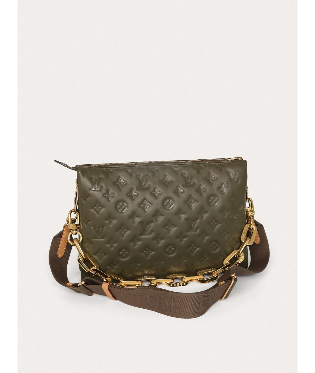 LOUIS VUITTON Зеленая кожаная сумка через плечо, фото 3