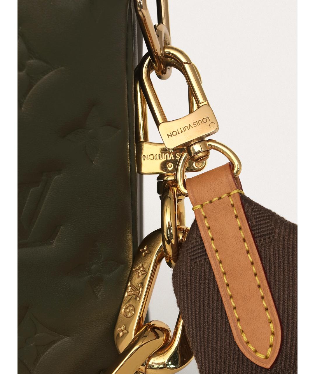 LOUIS VUITTON Зеленая кожаная сумка через плечо, фото 5