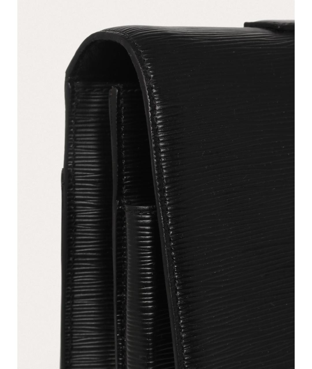 LOUIS VUITTON Черный кожаный портфель, фото 6