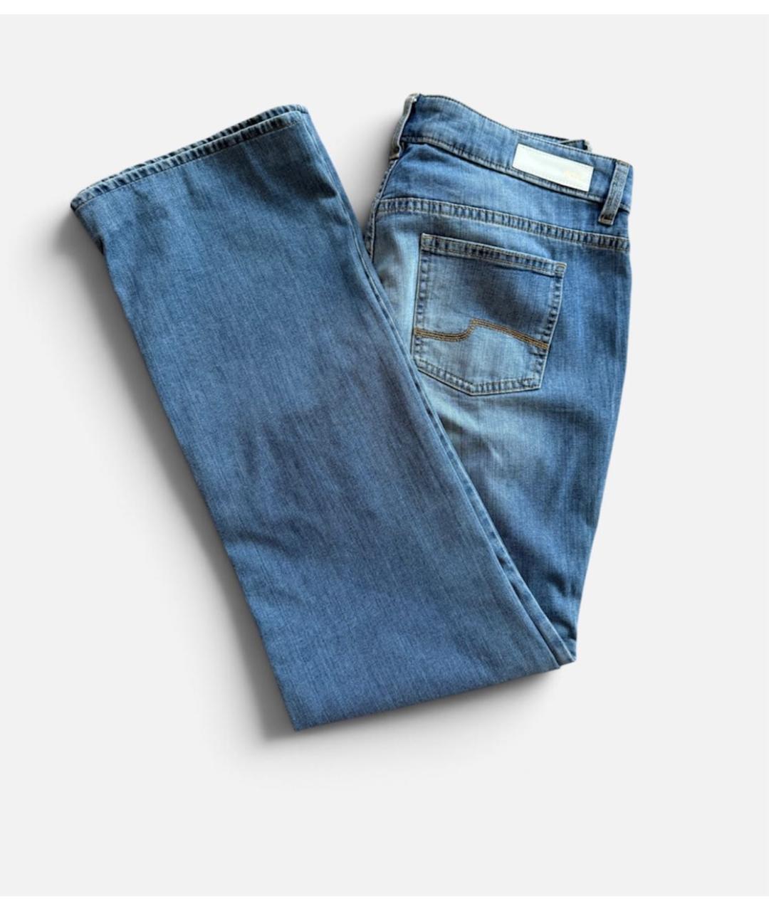 HUGO BOSS Голубые хлопко-эластановые прямые джинсы, фото 7