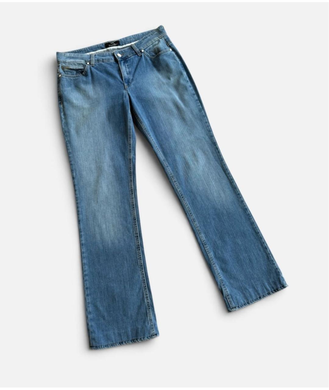 HUGO BOSS Голубые хлопко-эластановые прямые джинсы, фото 6