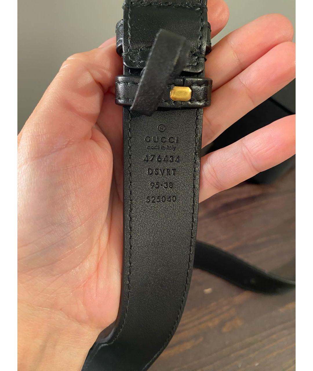 GUCCI Черная кожаная поясная сумка, фото 5