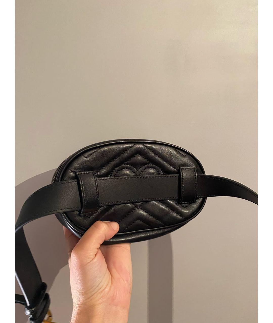 GUCCI Черная кожаная поясная сумка, фото 3