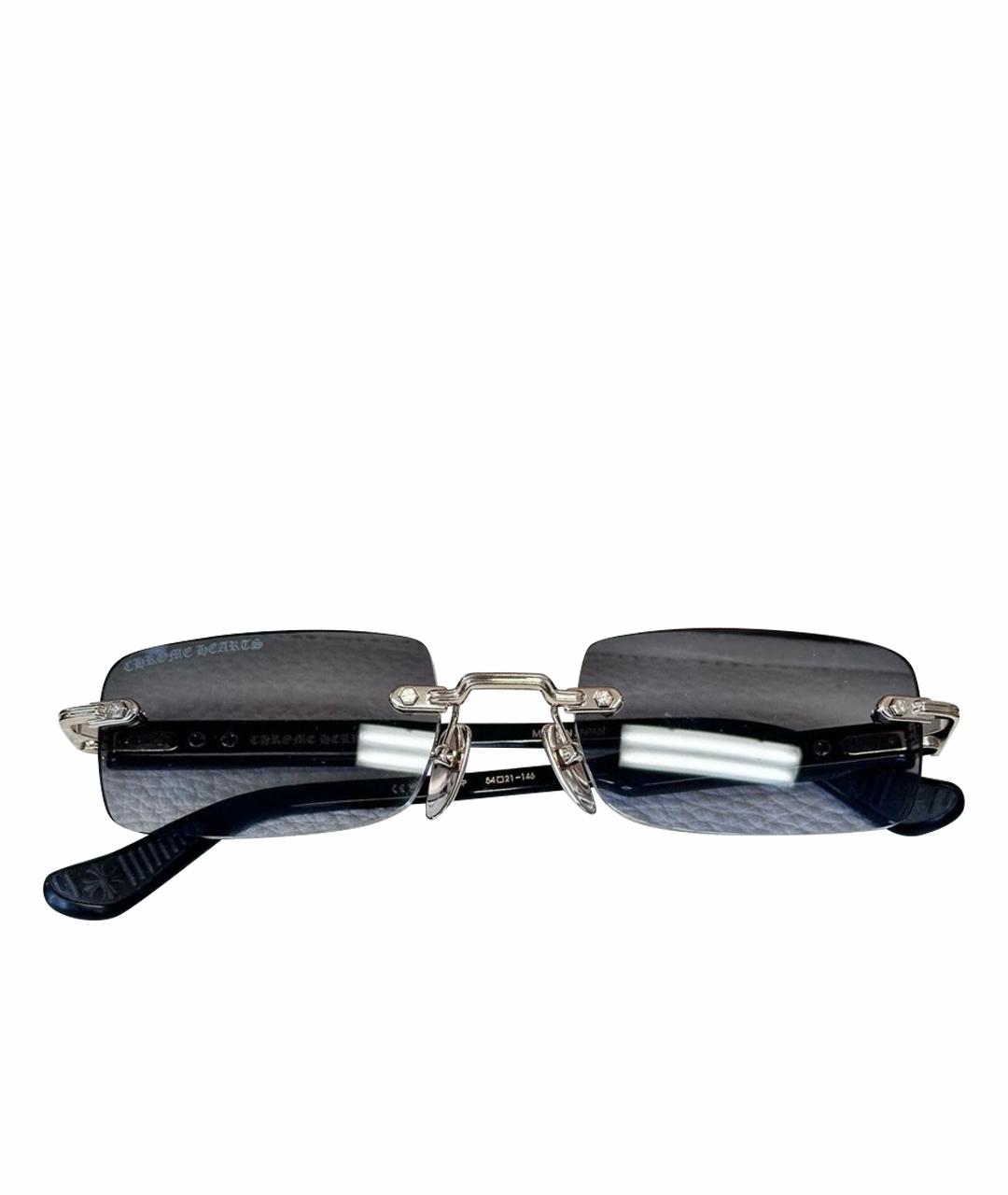 CHROME HEARTS Серебряные металлические солнцезащитные очки, фото 1