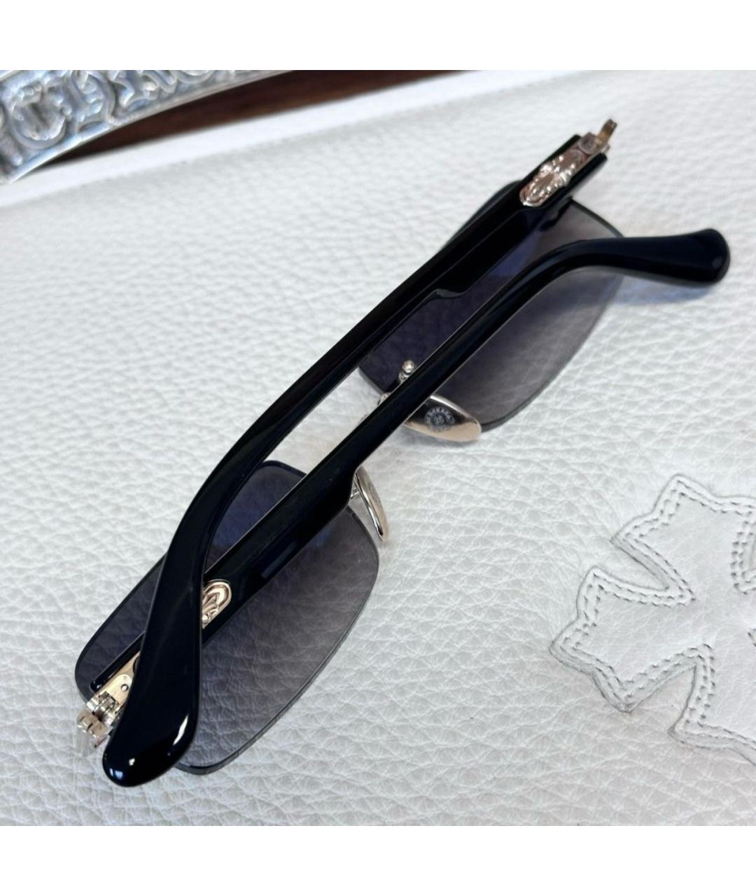 CHROME HEARTS Серебряные металлические солнцезащитные очки, фото 4