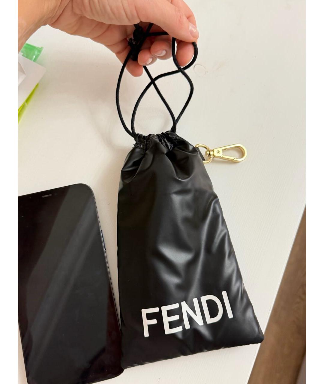 FENDI Черный брелок, фото 3
