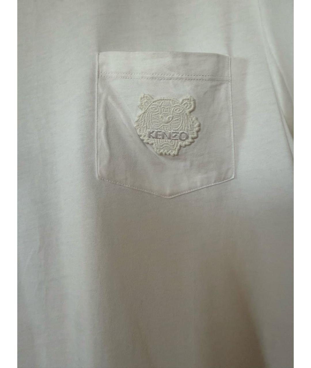 KENZO Белая хлопковая футболка, фото 5
