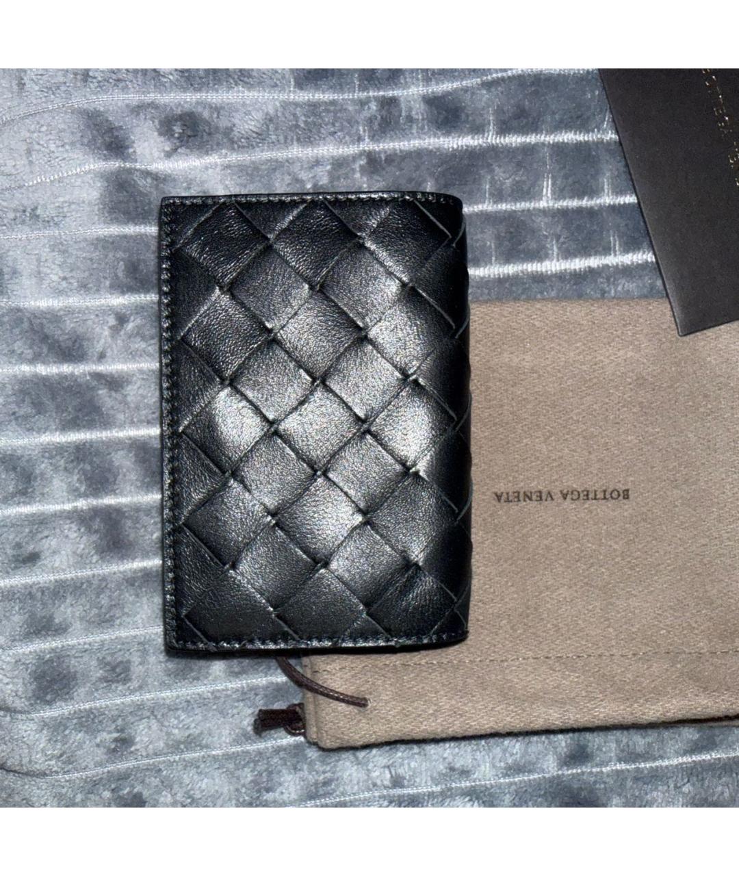 BOTTEGA VENETA Черный кожаный кардхолдер, фото 7