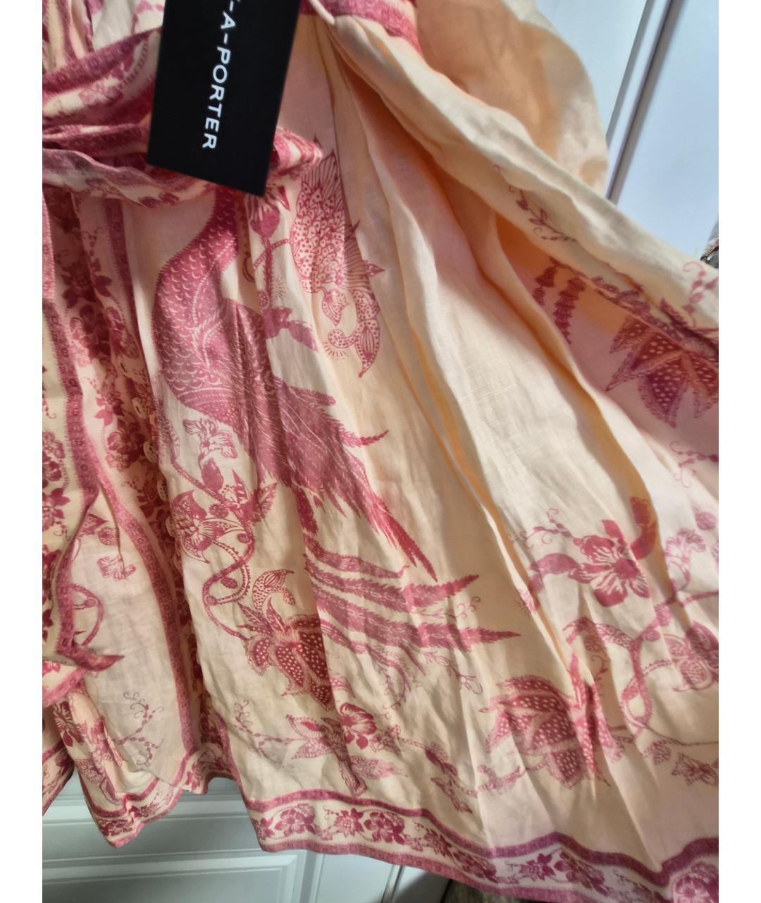 ZIMMERMANN Бежевое хлопковое коктейльное платье, фото 2