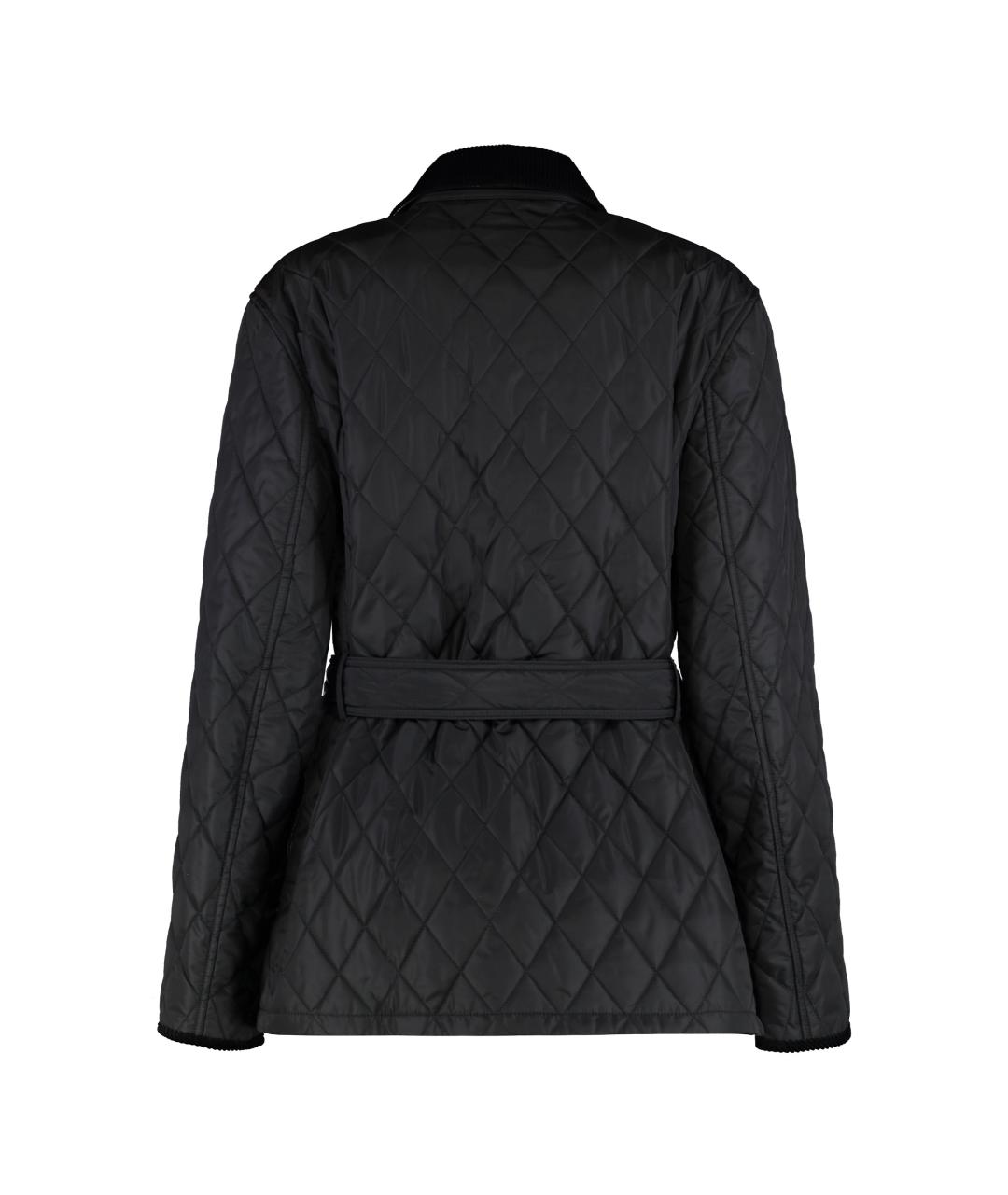 BURBERRY Черная нейлоновая куртка, фото 2