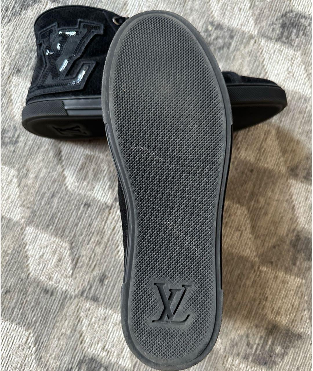 LOUIS VUITTON Черные замшевые ботинки, фото 5