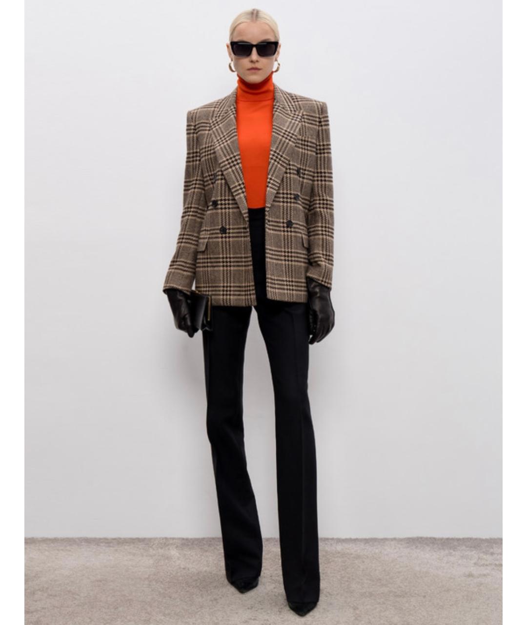 SAINT LAURENT Оранжевая шерстяная водолазка, фото 5