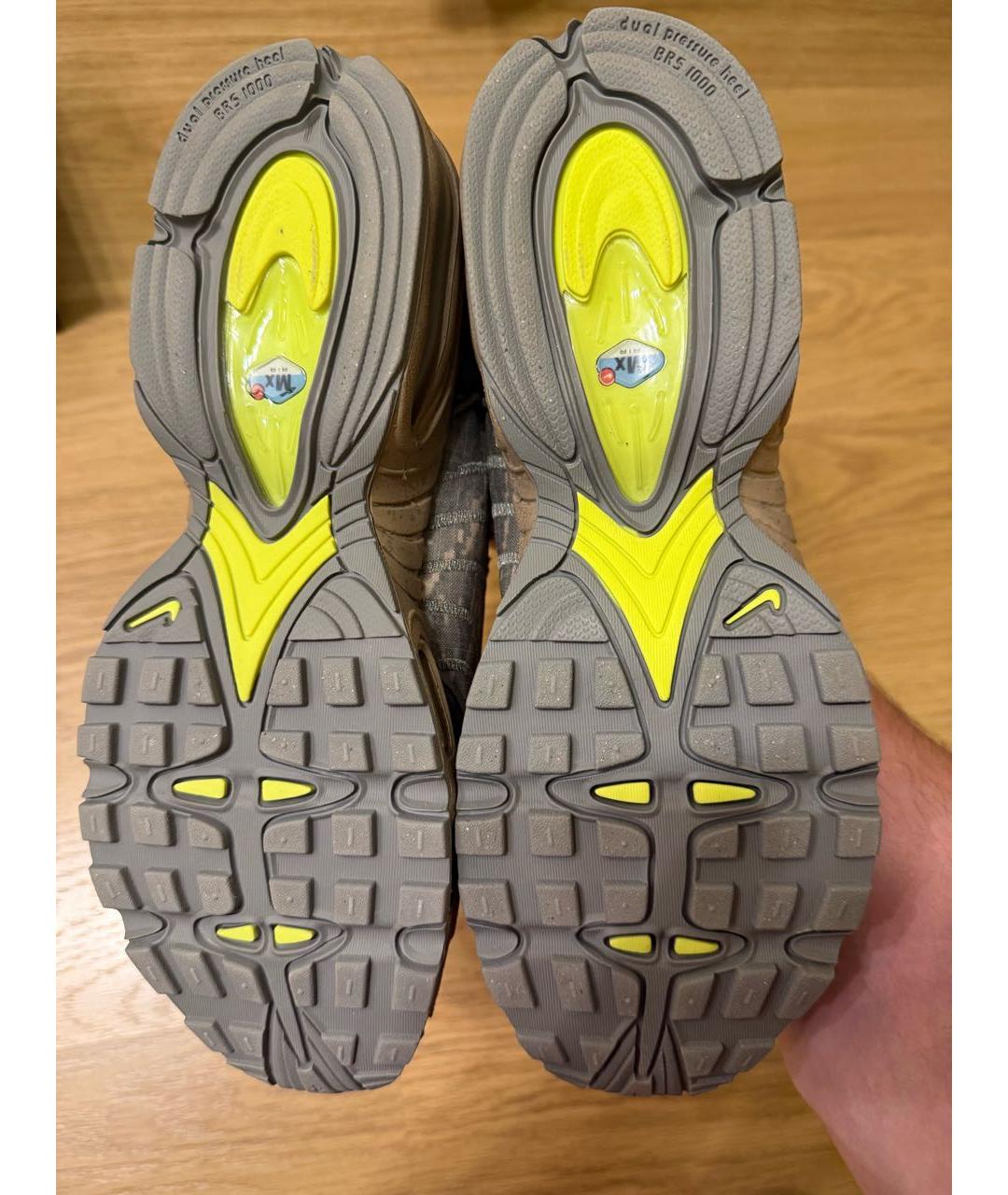 NIKE Зеленые синтетические низкие кроссовки / кеды, фото 4