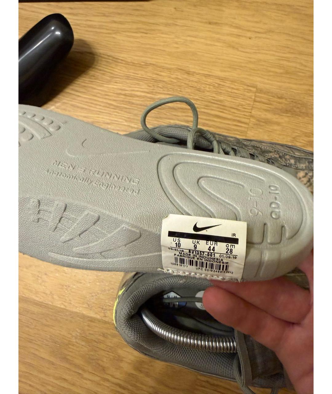 NIKE Зеленые синтетические низкие кроссовки / кеды, фото 5