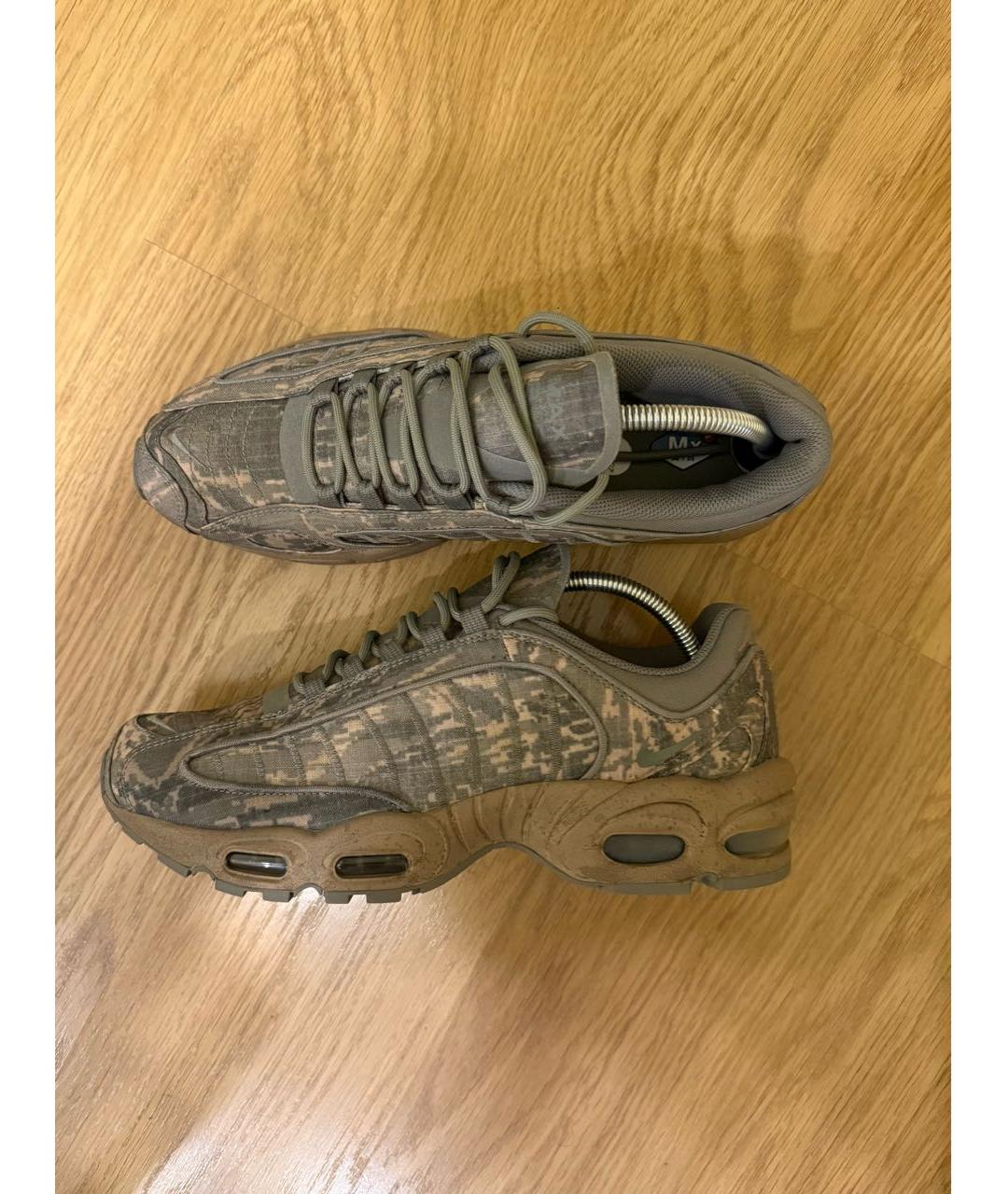 NIKE Зеленые синтетические низкие кроссовки / кеды, фото 9