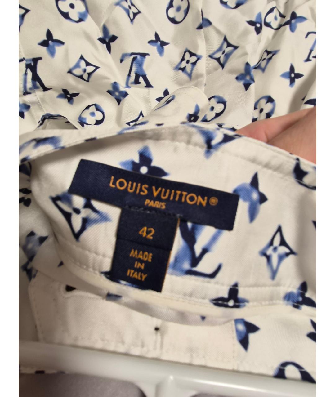 LOUIS VUITTON Белые шелковые капри, фото 4