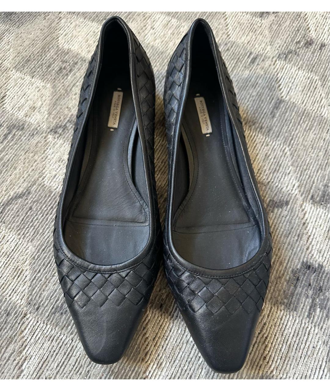 BOTTEGA VENETA Черные кожаные туфли, фото 2
