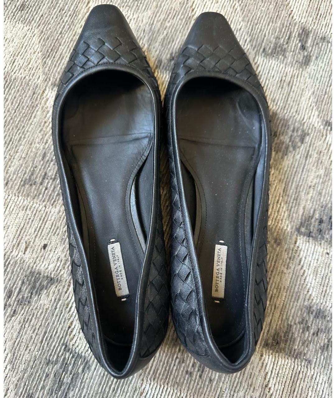 BOTTEGA VENETA Черные кожаные туфли, фото 3