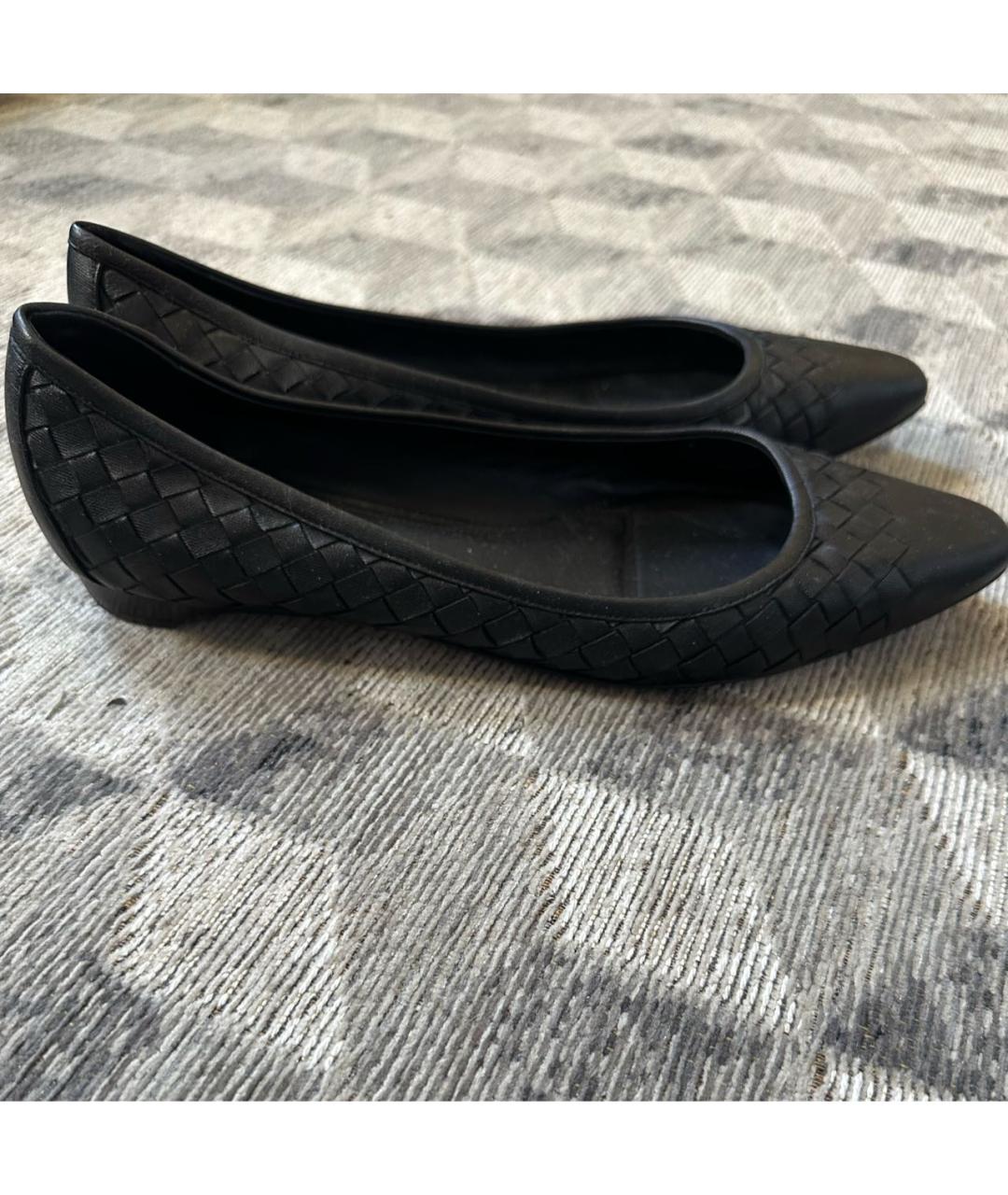BOTTEGA VENETA Черные кожаные туфли, фото 9