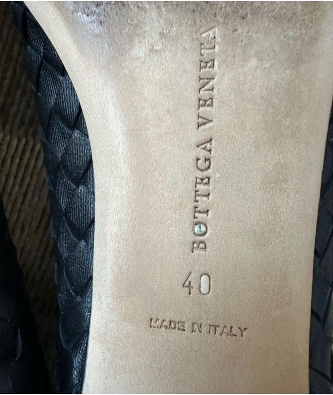 BOTTEGA VENETA Черные кожаные туфли, фото 4