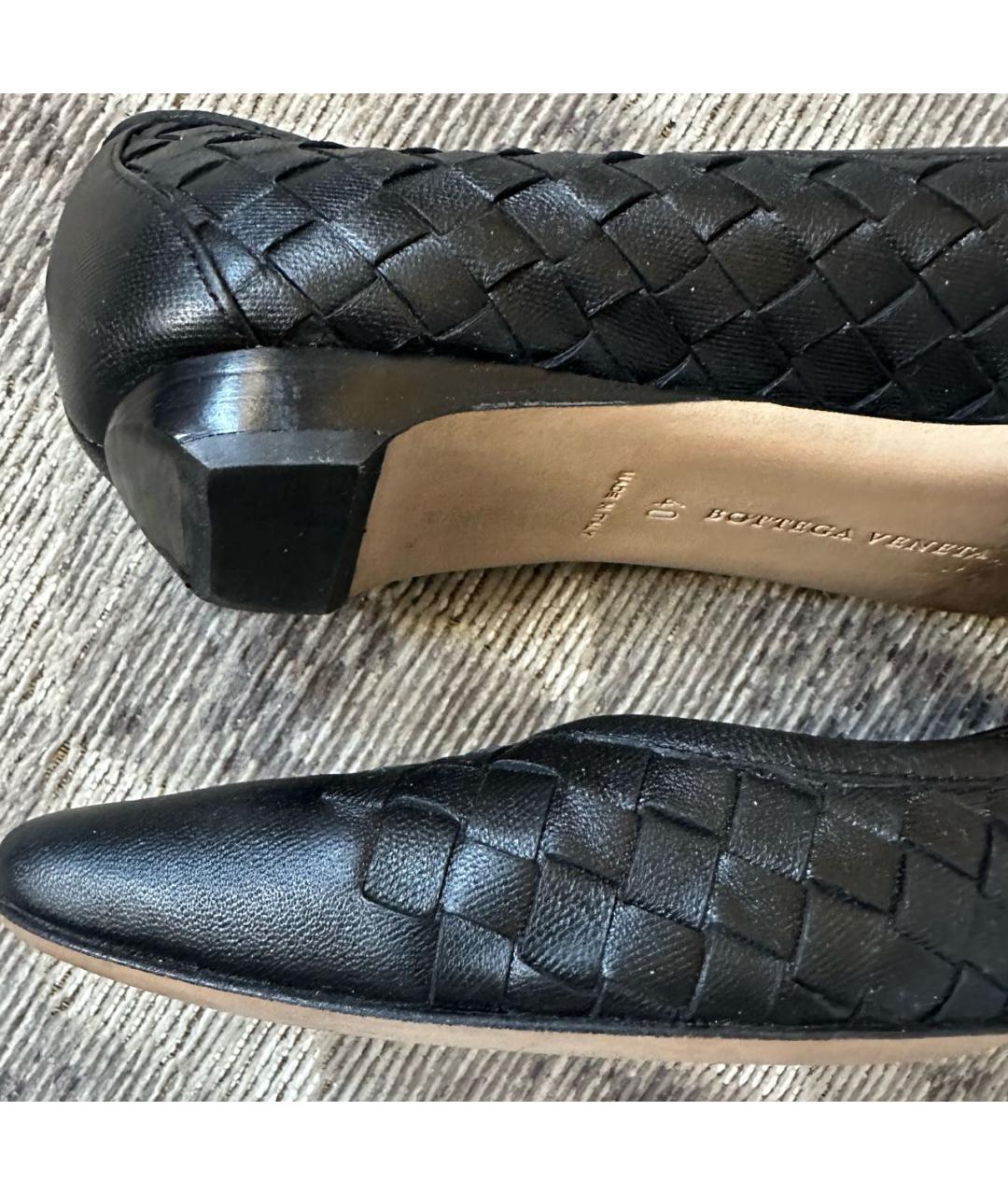 BOTTEGA VENETA Черные кожаные туфли, фото 8