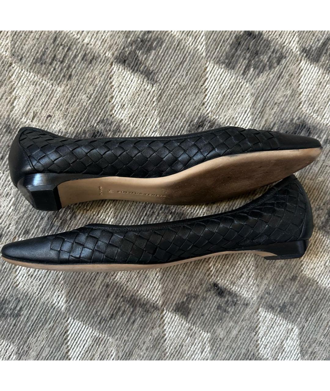 BOTTEGA VENETA Черные кожаные туфли, фото 5