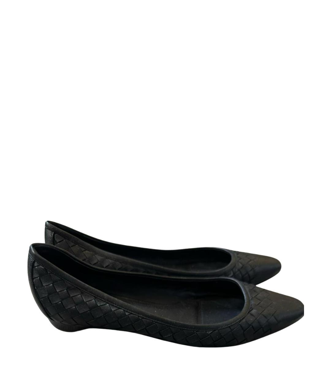 BOTTEGA VENETA Черные кожаные туфли, фото 1