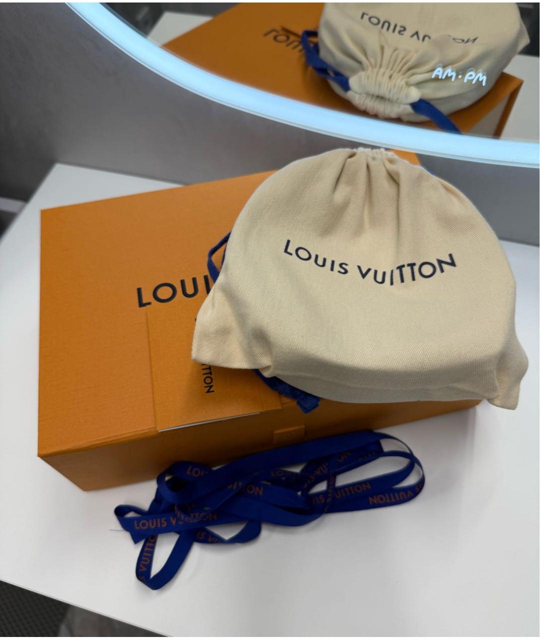 LOUIS VUITTON Черный кожаный ремень, фото 5