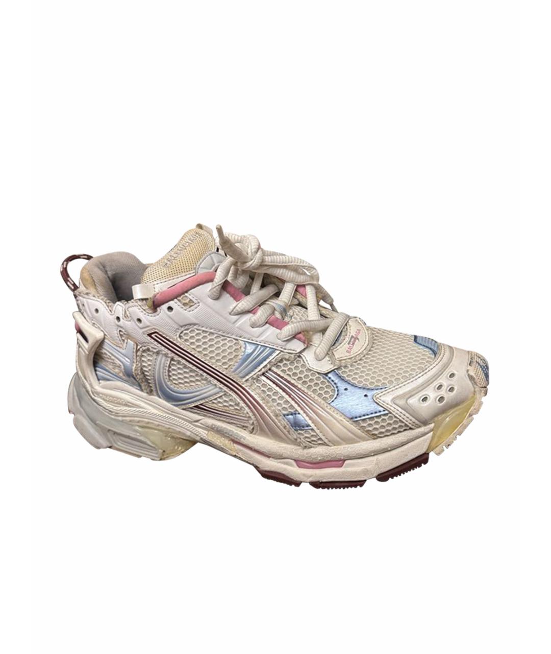 BALENCIAGA Розовые текстильные высокие кроссовки / кеды, фото 1