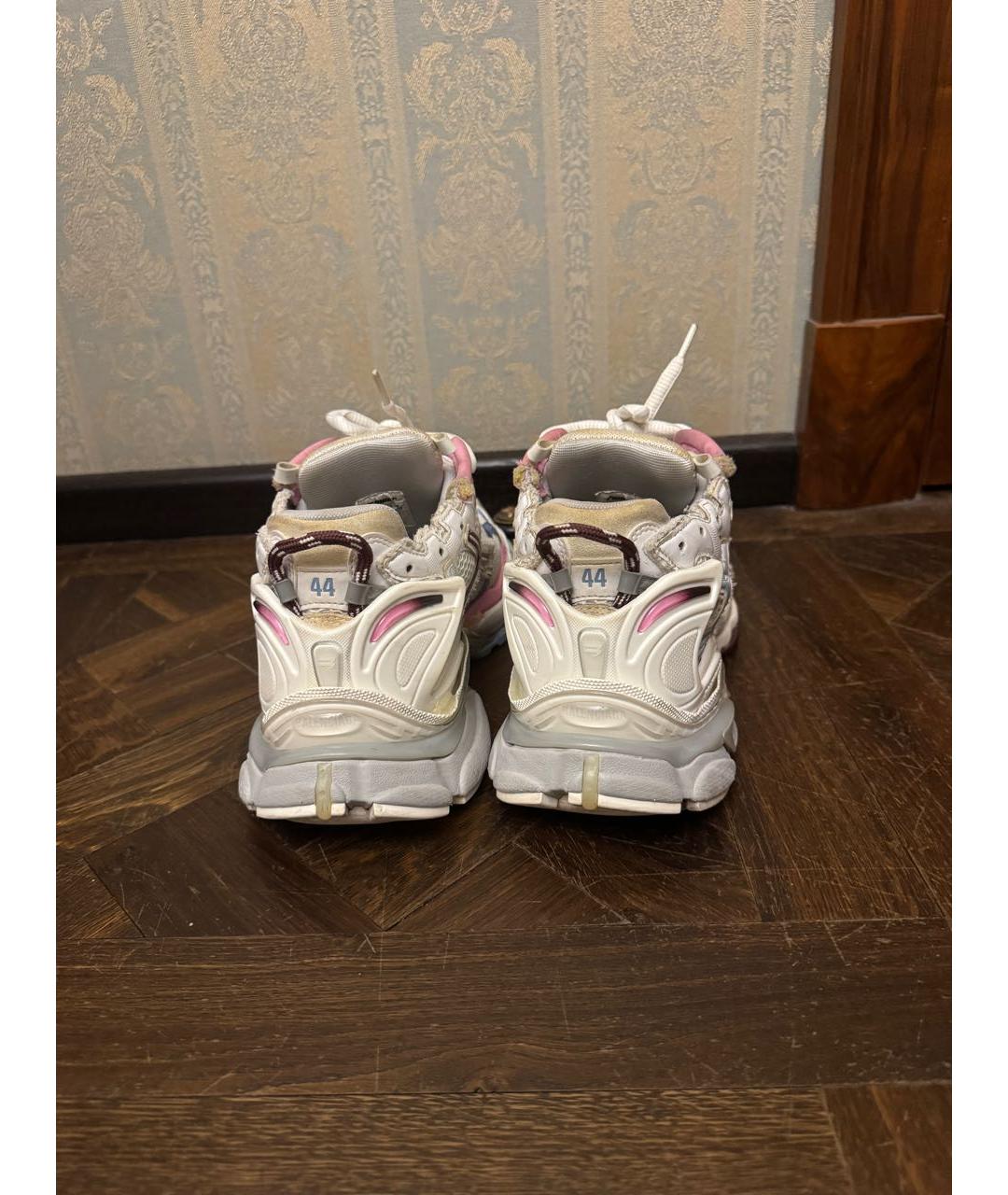 BALENCIAGA Розовые текстильные высокие кроссовки / кеды, фото 3