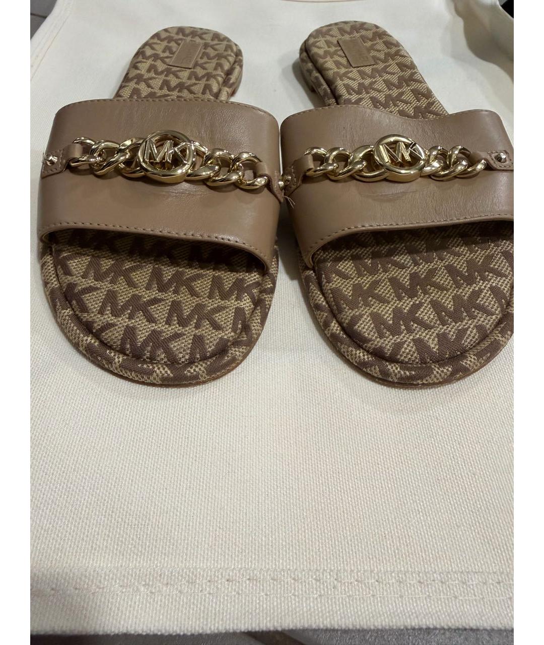 MICHAEL KORS Бежевые шлепанцы, фото 2