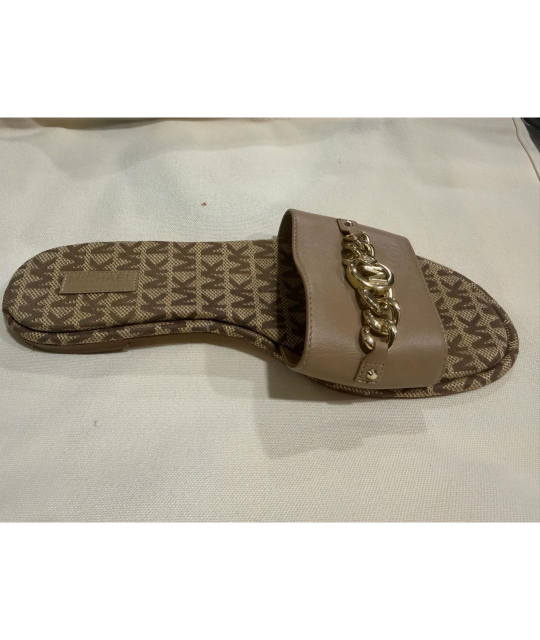 MICHAEL KORS Бежевые шлепанцы, фото 4