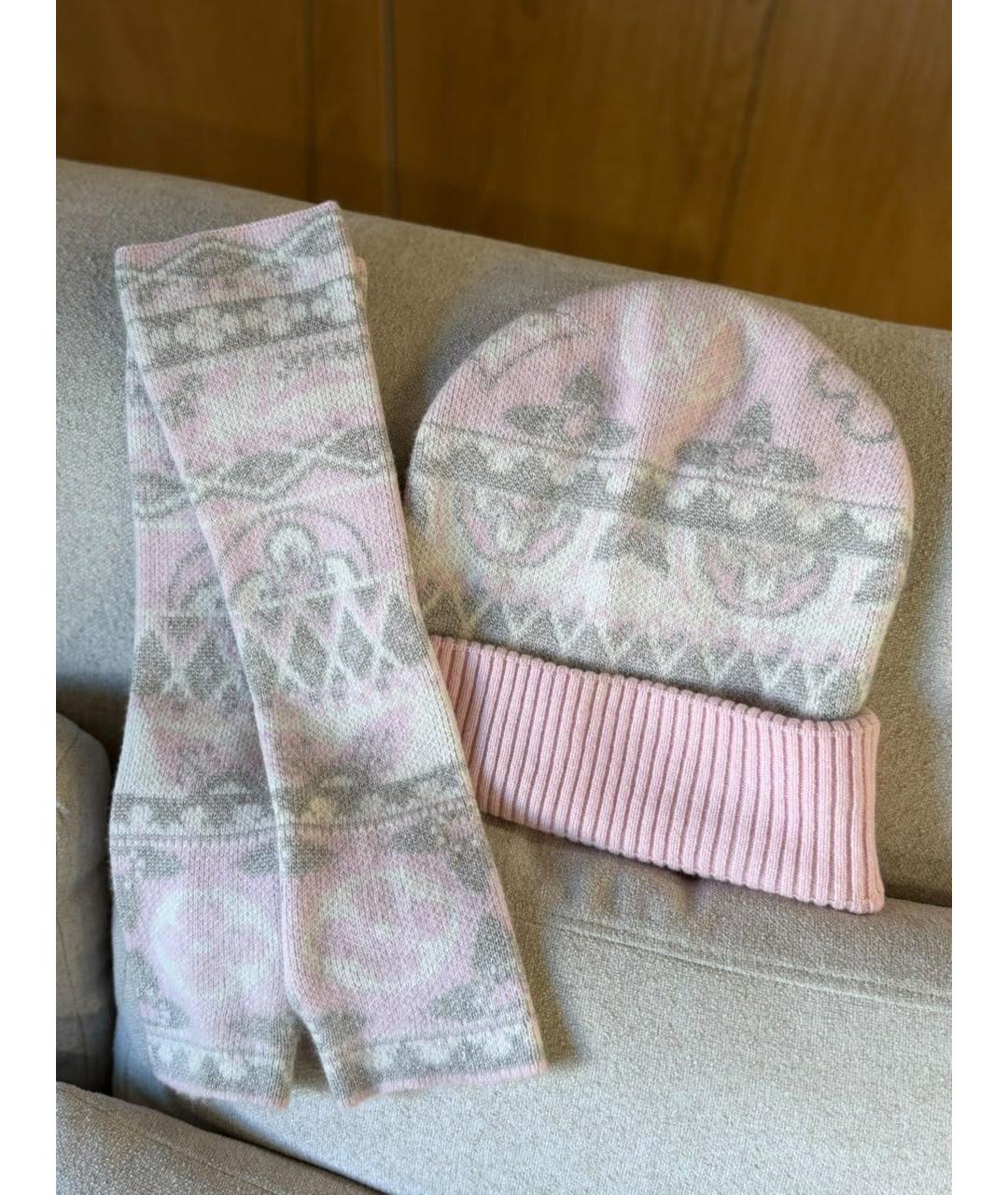 LOUIS VUITTON Розовая кашемировая шапка, фото 3