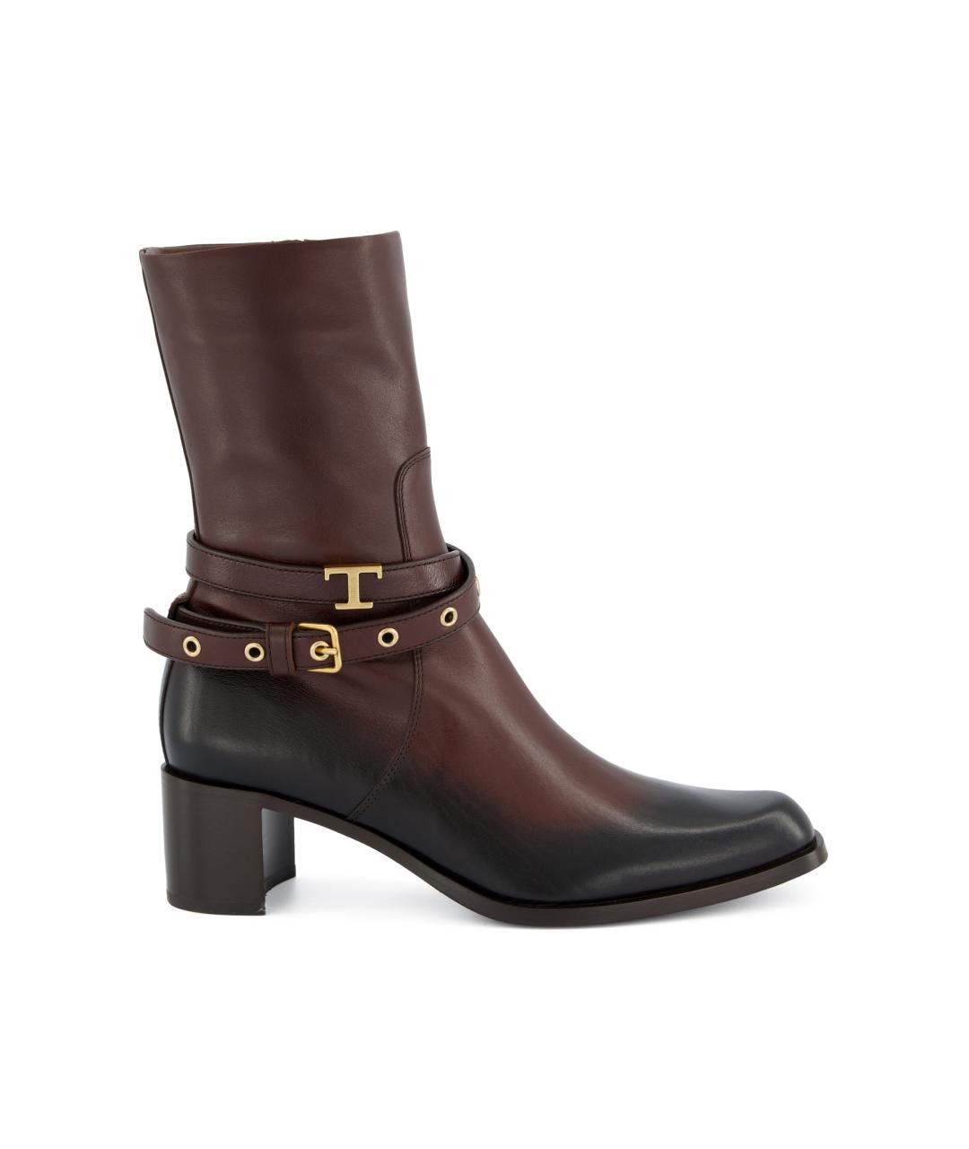 TOD'S Коричневые кожаные ботинки, фото 5