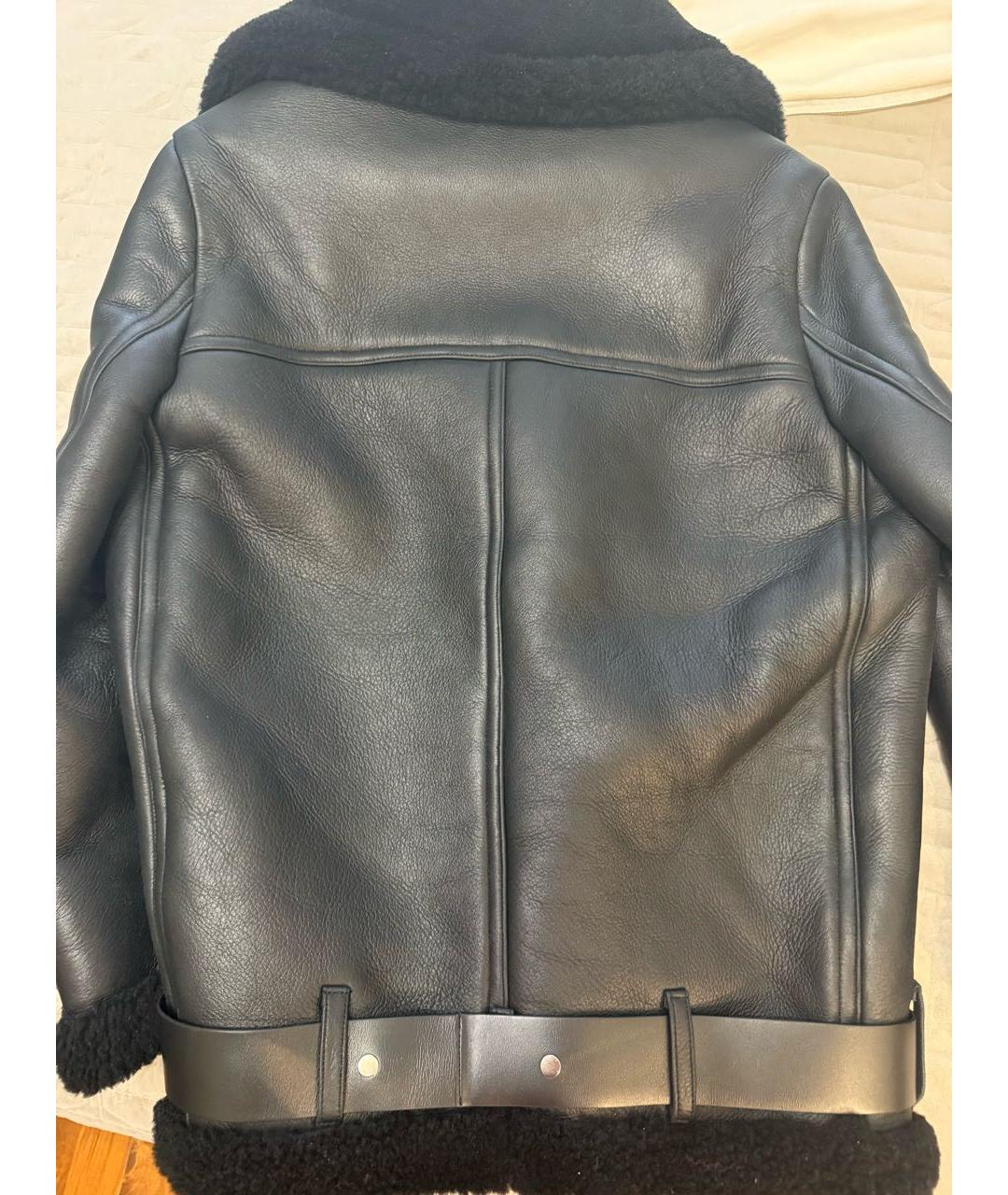 ACNE STUDIOS Черная кожаная дубленка, фото 2