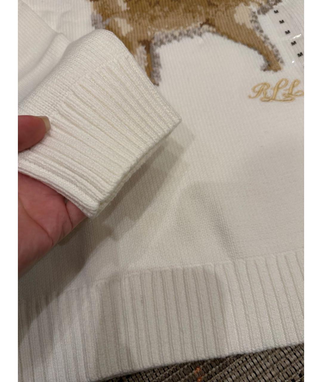 RALPH LAUREN Белый хлопковый джемпер / свитер, фото 4