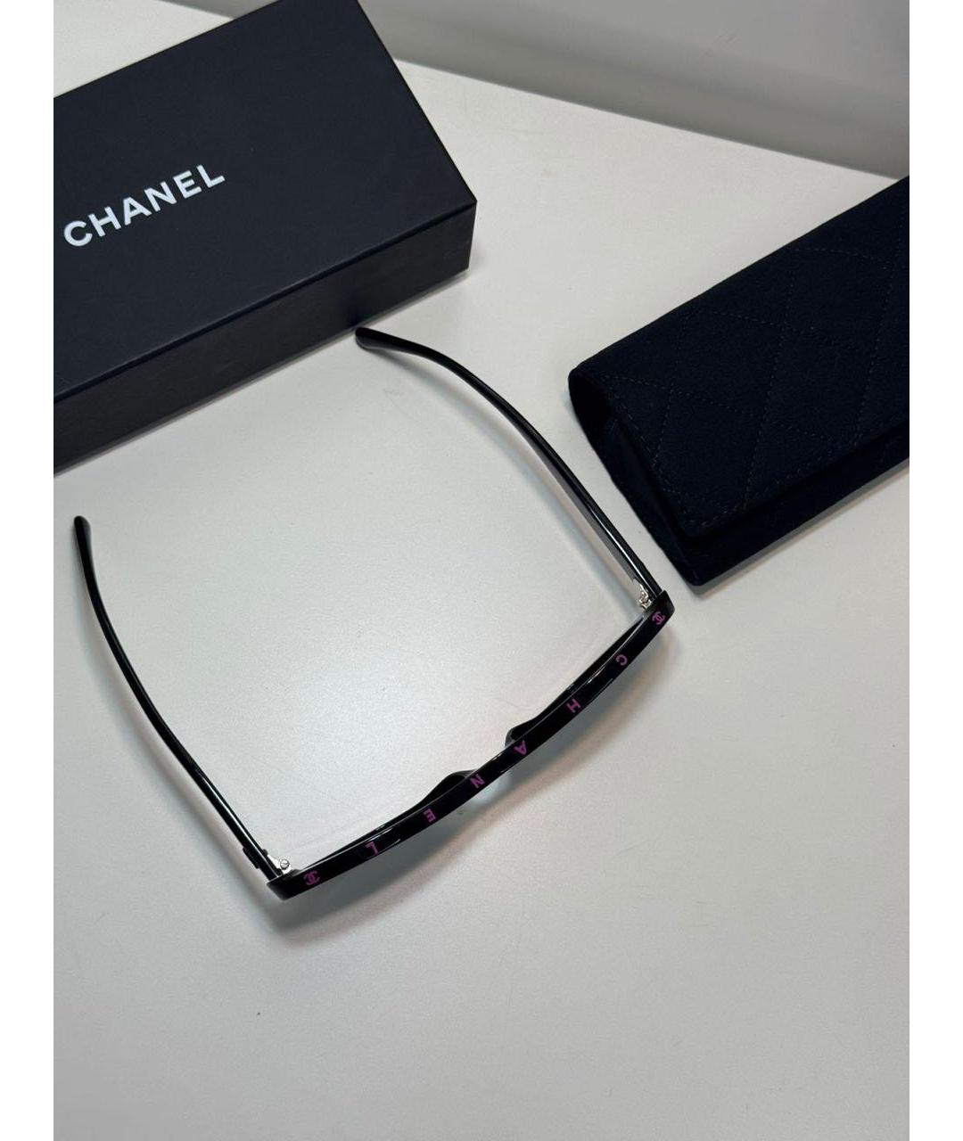 CHANEL Черные пластиковые солнцезащитные очки, фото 2
