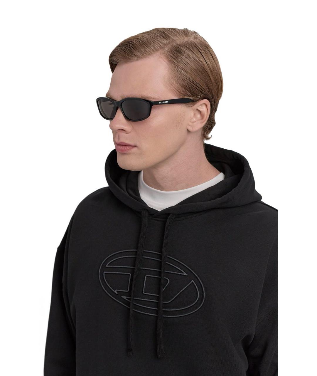 BALENCIAGA Черные пластиковые солнцезащитные очки, фото 6