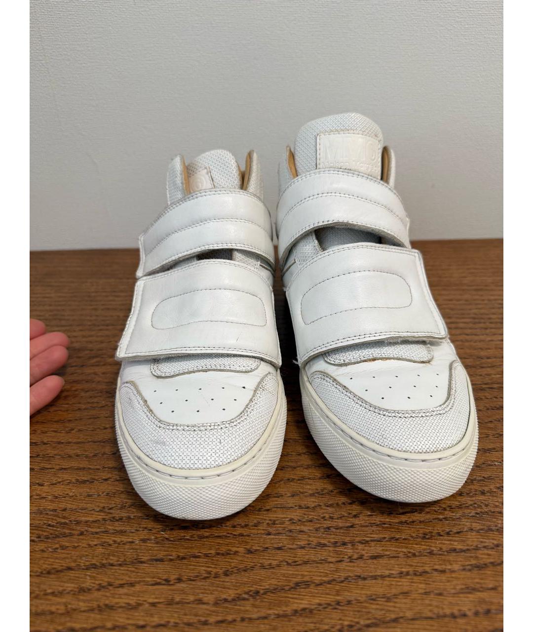 MM6 MAISON MARGIELA Белые кожаные кеды, фото 2