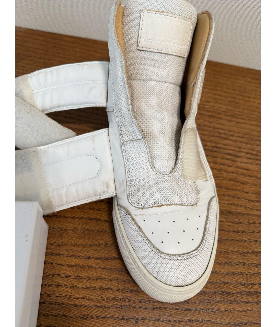 MM6 MAISON MARGIELA Белые кожаные кеды, фото 5