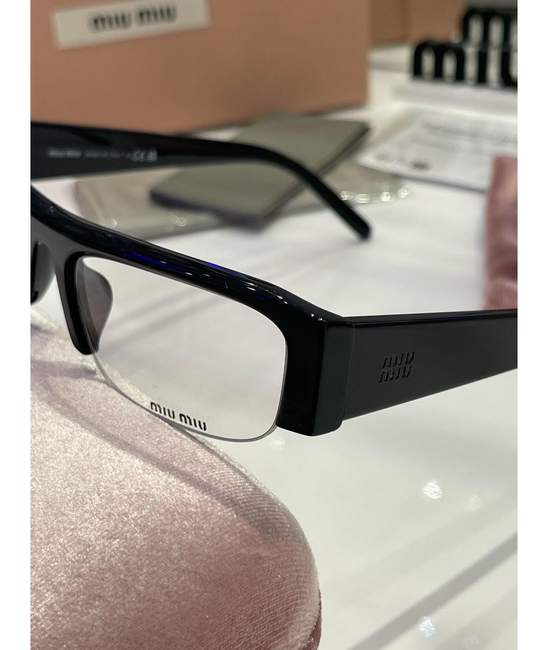MIU MIU Черные пластиковые солнцезащитные очки, фото 5