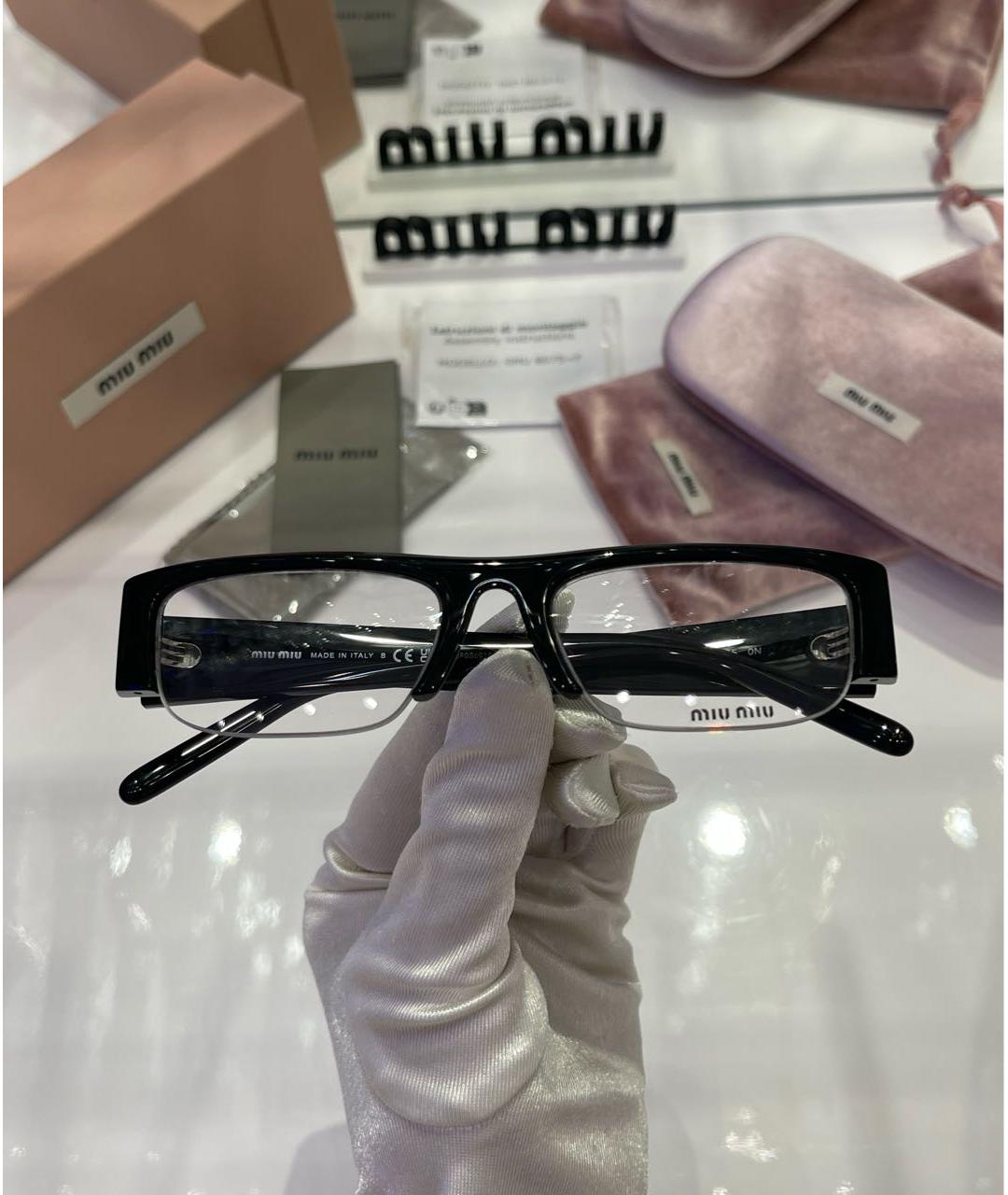 MIU MIU Черные пластиковые солнцезащитные очки, фото 7