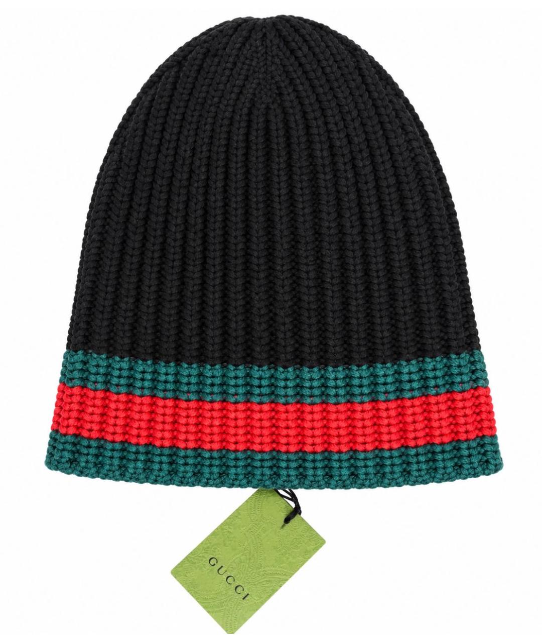 GUCCI Черная шерстяная шапка, фото 1