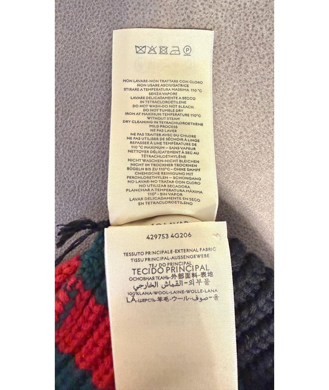 GUCCI Черная шерстяная шапка, фото 4