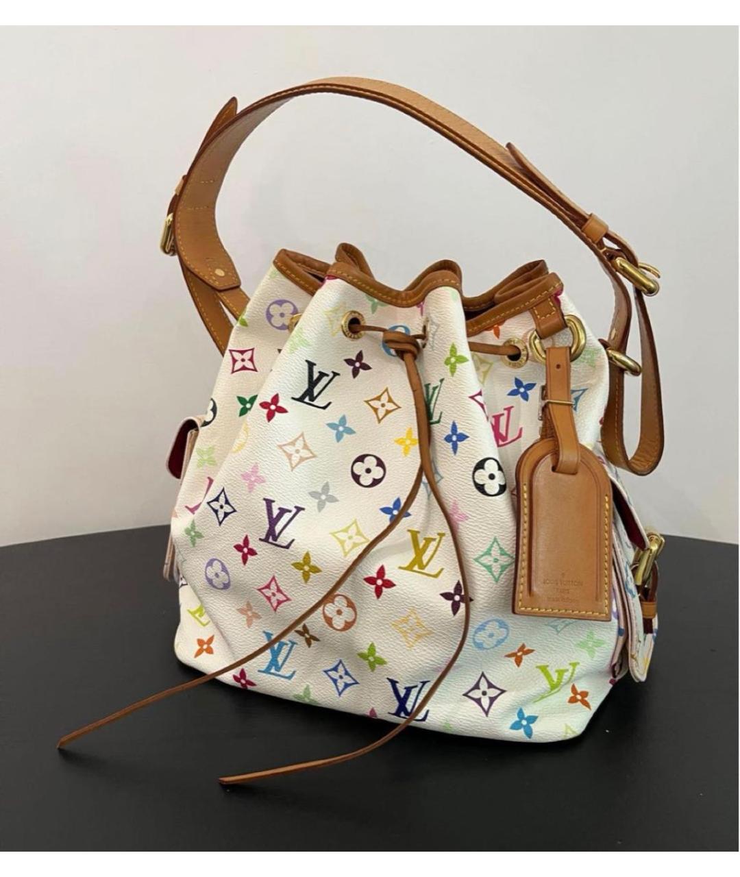 LOUIS VUITTON Белая сумка тоут из канвы, фото 5