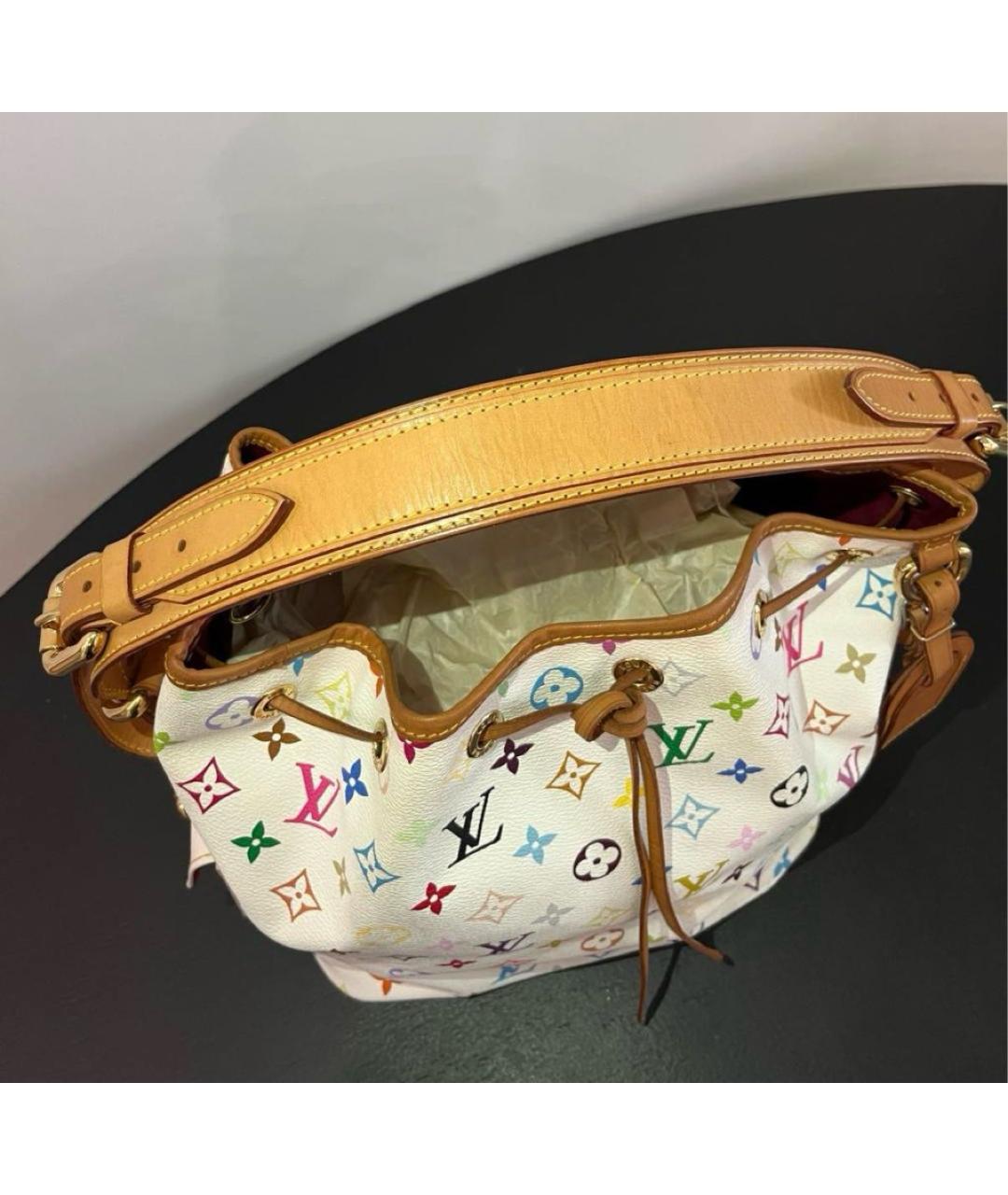 LOUIS VUITTON Белая сумка тоут из канвы, фото 7