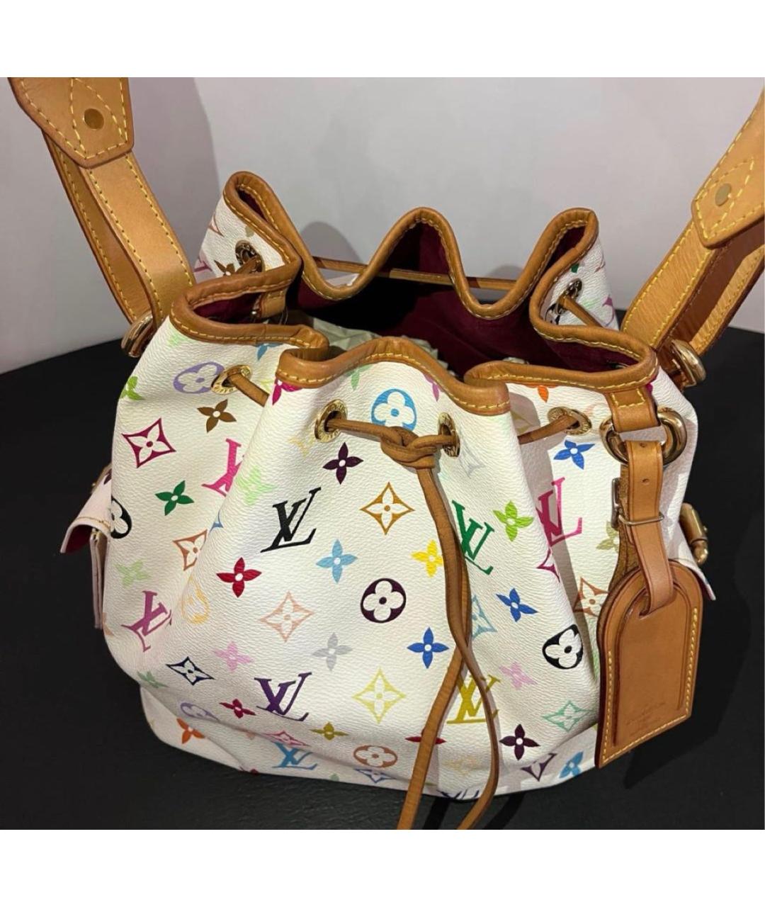 LOUIS VUITTON Белая сумка тоут из канвы, фото 3