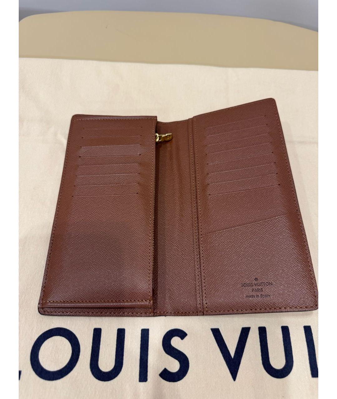 LOUIS VUITTON Коричневый кошелек из искусственной кожи, фото 4
