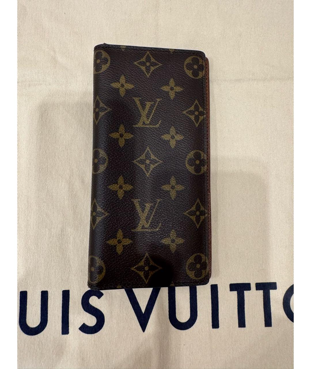 LOUIS VUITTON Коричневый кошелек из искусственной кожи, фото 2