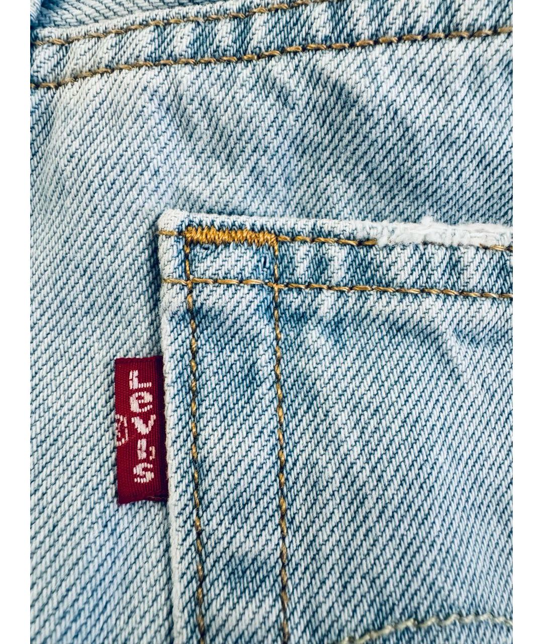 LEVI'S Голубые хлопковые прямые джинсы, фото 7